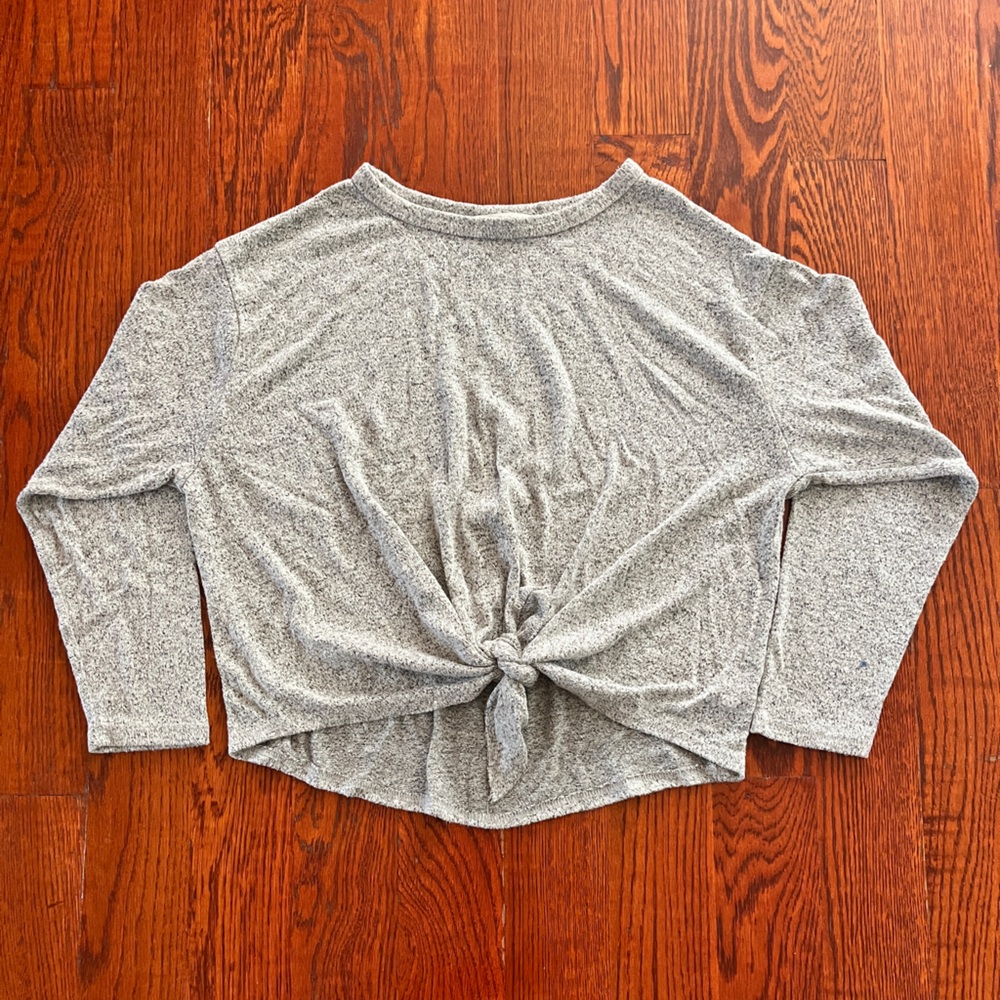 Grey knotted sweater